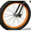 Image of Orange Rims EMOJO Wildcat - Fat Tire Electric Bike - Front Wheel