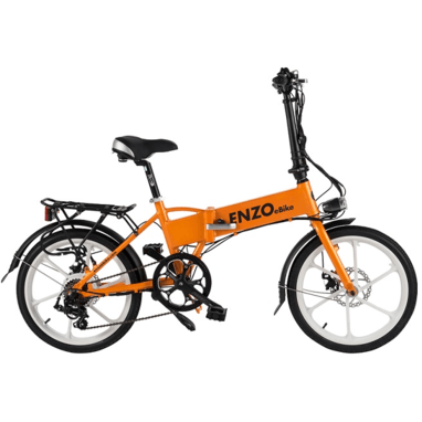 Orange Enzo eBikes - Folding Electric Bike - Side View