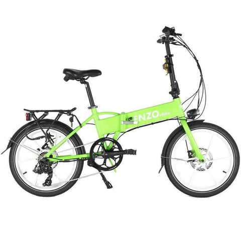 Green Enzo eBikes - Folding Electric Bike - Side View