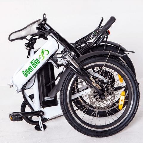 White Green Bike USA GB1 - Folding Electric Bike - Folded