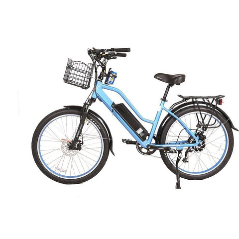 Blue X-Treme Catalina 48V Electric Cruiser Bike - Side View