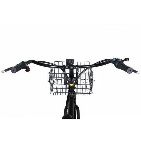 X-Treme Malibu Electric Cruiser Bike - Handlebar and basket