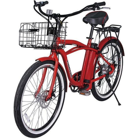 Red X-Treme Newport Electric Cruiser Bike - Front View
