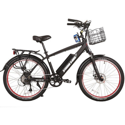 Black X-Treme Laguna Beach Cruiser 48V Electric Cruiser Bike - Side View